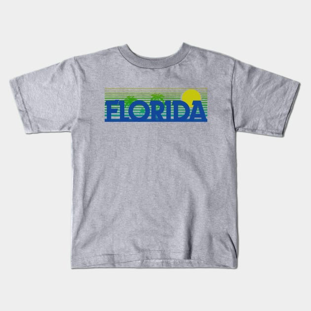 Florida vintage travel Kids T-Shirt by bubbsnugg